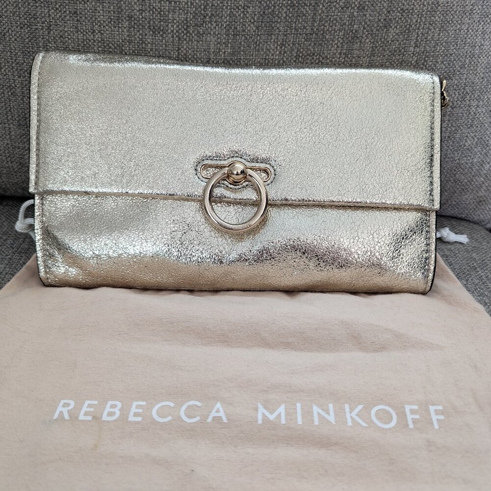 Rebecca Minkoff Jean Convertible Clutch Gold Bag